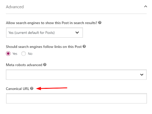 jak dodać kanoniczny adres URL w wordpressie krok 1